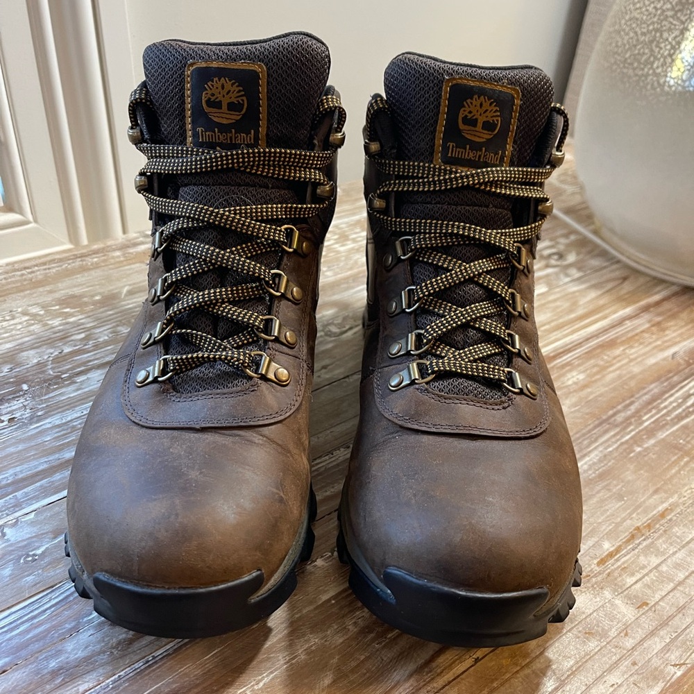 Timberland Mens Anti-Fatigue Hiking Waterproof Leather Mt. Maddsen - Size 11.5